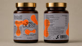 Samsa DIGEST label showing six active ingredients including bromelain, papain and ginger